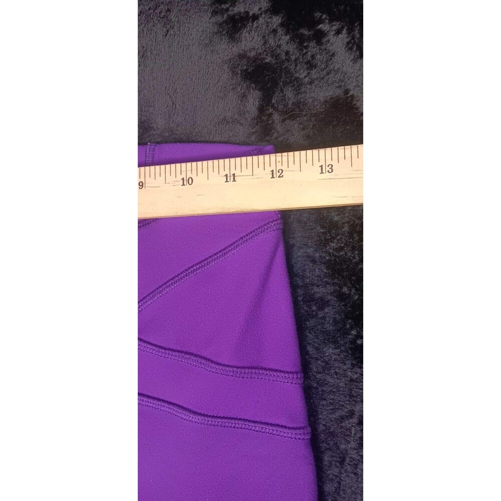 Lululemon High Rise Crossover Waist Mesh Panel Tights S Purple Yoga Athletic Gym - Picture 6 of 10
